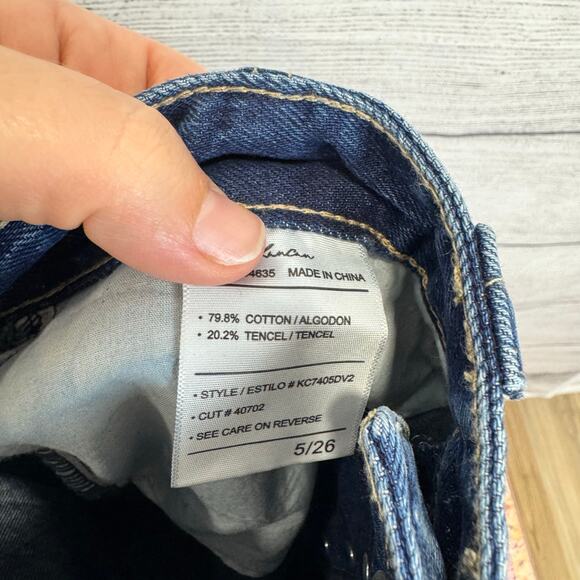 Kancan Women's Boho Distressed Jules Ultra High Rise 90's Flare Jeans Size 26 - Picture 8 of 8